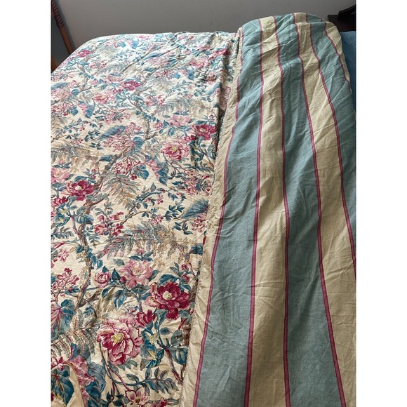 Ralph Lauren Other - King Ralph Lauren Tangier Floral Comforter Reversible Stripe Jute Trim RL Lauren